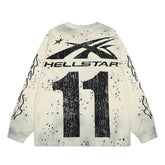 Hellstar Long Sleeve Shirts Hip-hop loose oversize